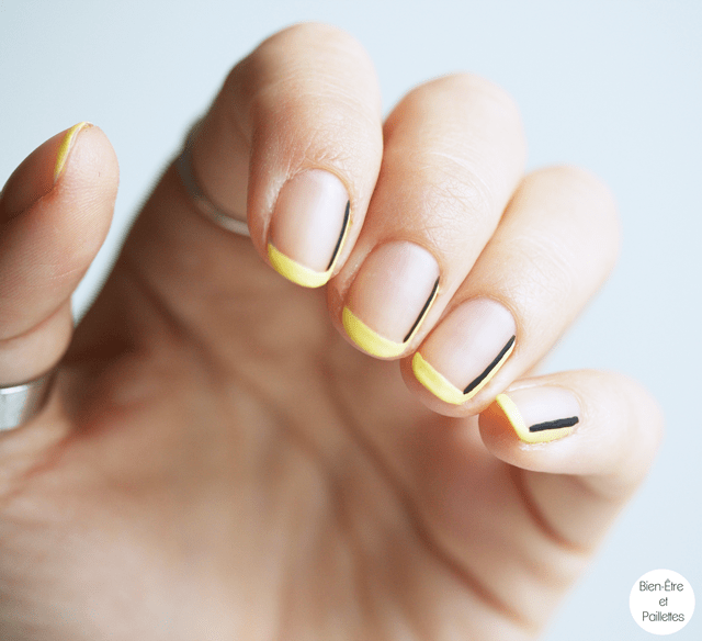 nail-art-jaune-et-noir-simple-5